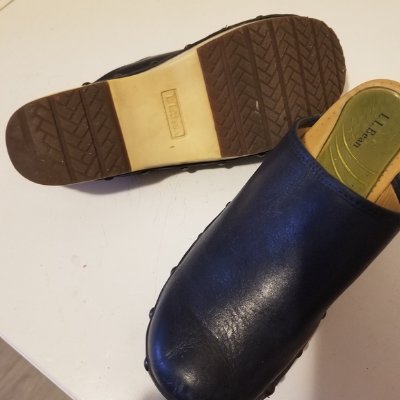 Ll Bean blue leather clog - Picture 3 of 3